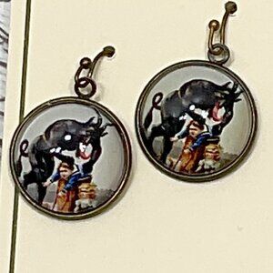 Krampus the Christmas Demon with Naughty Child and Barrel Vintage Inspired Drop